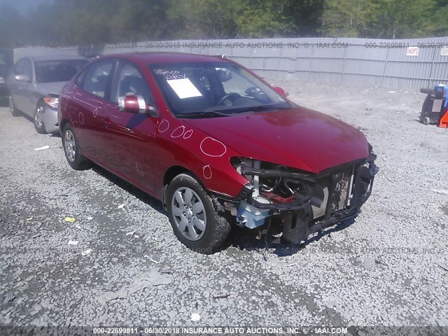 KMHDU46D19U649038 - 2009 HYUNDAI ELANTRA GLS/SE RED photo 1