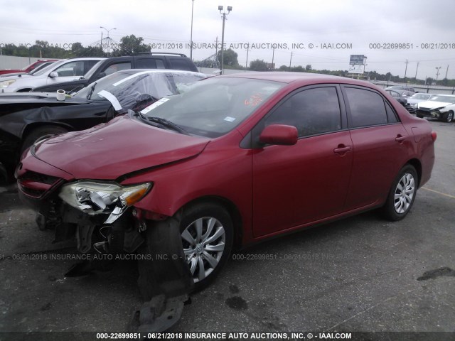 5YFBU4EE5CP004810 - 2012 TOYOTA COROLLA S/LE RED photo 2