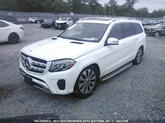 4JGDF6EE1HA942289 - 2017 MERCEDES-BENZ GLS 450 4MATIC WHITE photo 2