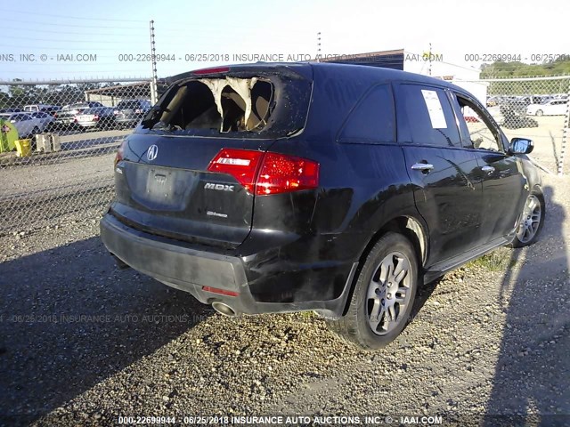 2HNYD28298H513306 - 2008 ACURA MDX BLACK photo 4