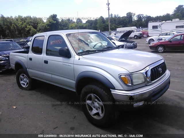 5TEGN92N24Z360972 - 2004 TOYOTA TACOMA DOUBLE CAB PRERUNNER SILVER photo 1