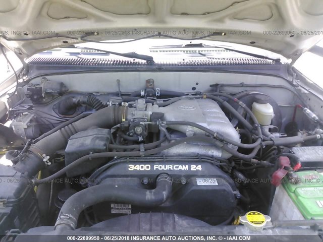 5TEGN92N24Z360972 - 2004 TOYOTA TACOMA DOUBLE CAB PRERUNNER SILVER photo 10