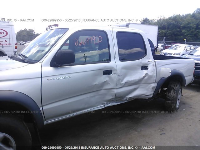 5TEGN92N24Z360972 - 2004 TOYOTA TACOMA DOUBLE CAB PRERUNNER SILVER photo 6