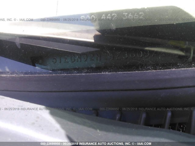 5TEGN92N24Z360972 - 2004 TOYOTA TACOMA DOUBLE CAB PRERUNNER SILVER photo 9