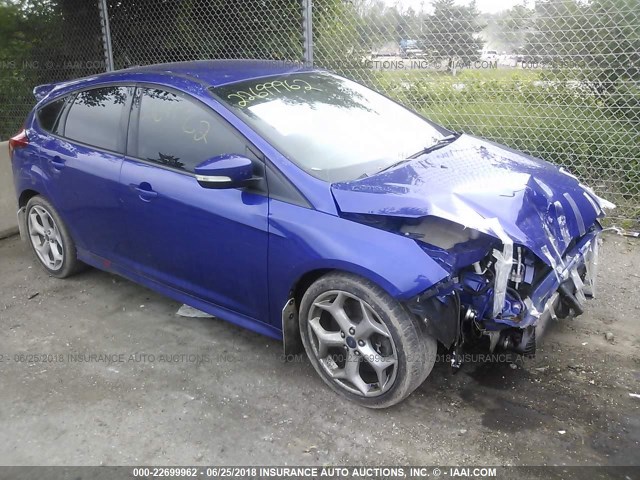 1FADP3L93EL427743 - 2014 FORD FOCUS ST BLUE photo 1