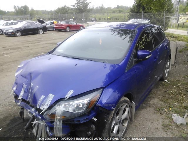 1FADP3L93EL427743 - 2014 FORD FOCUS ST BLUE photo 2