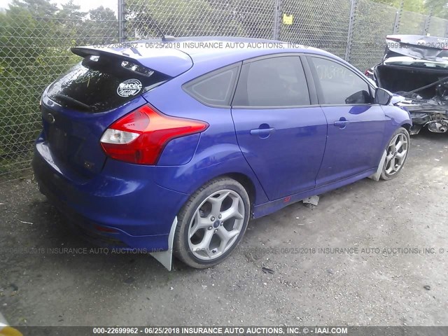 1FADP3L93EL427743 - 2014 FORD FOCUS ST BLUE photo 4