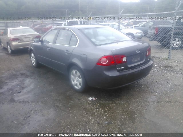 KNAGE123275123712 - 2007 KIA OPTIMA LX/EX GRAY photo 3