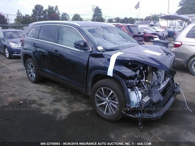 5TDKZRFH3JS538268 - 2018 TOYOTA HIGHLANDER SE/XLE BLACK photo 1