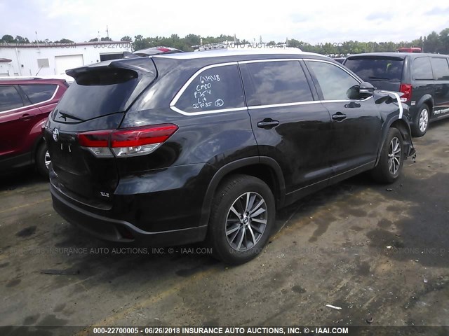 5TDKZRFH3JS538268 - 2018 TOYOTA HIGHLANDER SE/XLE BLACK photo 4