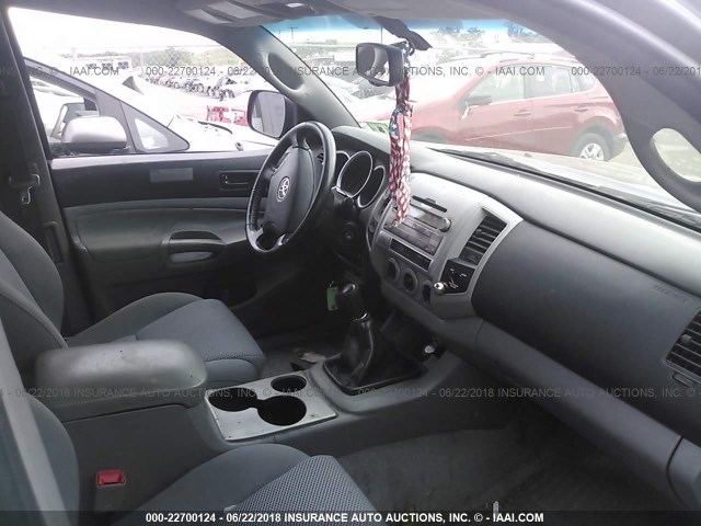 5TEUU4EN7AZ732581 - 2010 TOYOTA TACOMA ACCESS CAB Сұр фото 5