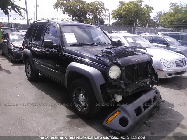 1J4GK48K94W285641 - 2004 JEEP LIBERTY SPORT BLACK photo 1