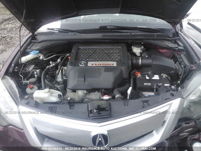 5J8TB1H52BA005826 - 2011 ACURA RDX TECHNOLOGY MAROON photo 10