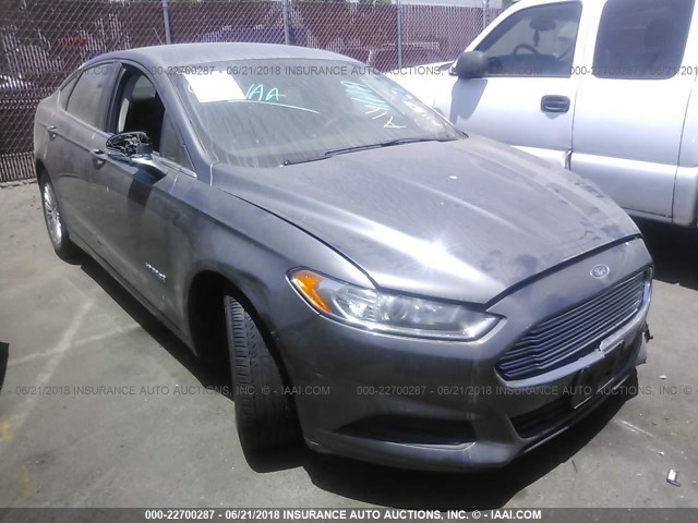 3FA6P0LU1DR292953 - 2013 FORD FUSION SE HYBRID GRAY photo 1