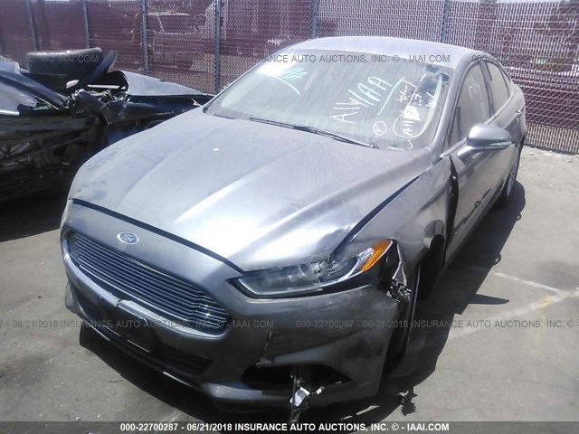 3FA6P0LU1DR292953 - 2013 FORD FUSION SE HYBRID GRAY photo 2