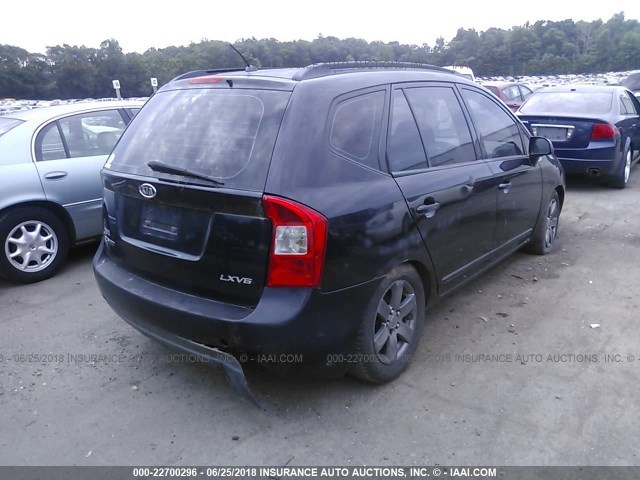 KNAFG526187146332 - 2008 KIA RONDO LX/EX BLACK photo 4