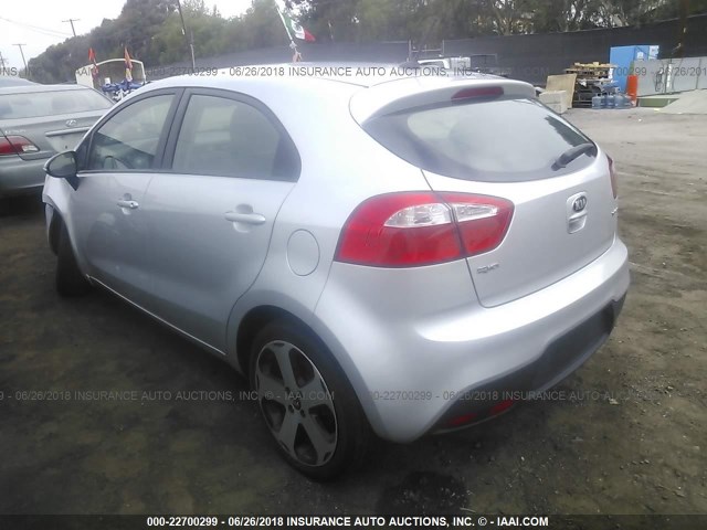 KNADN5A32E6417260 - 2014 KIA RIO EX SILVER photo 3