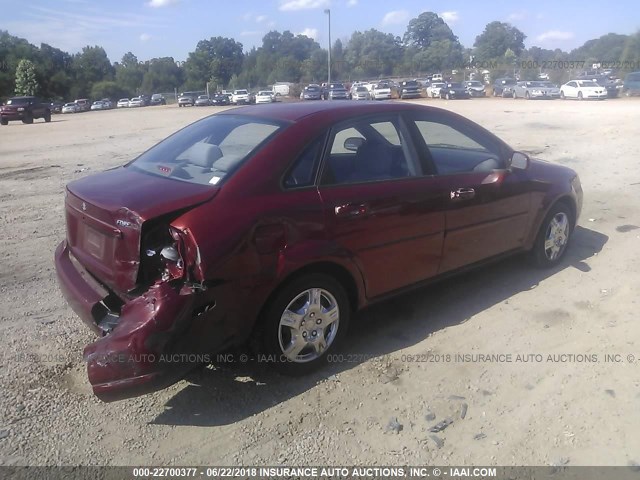 KL5JD56Z28K796557 - 2008 SUZUKI FORENZA CONVENIENCE/POPULAR RED photo 4