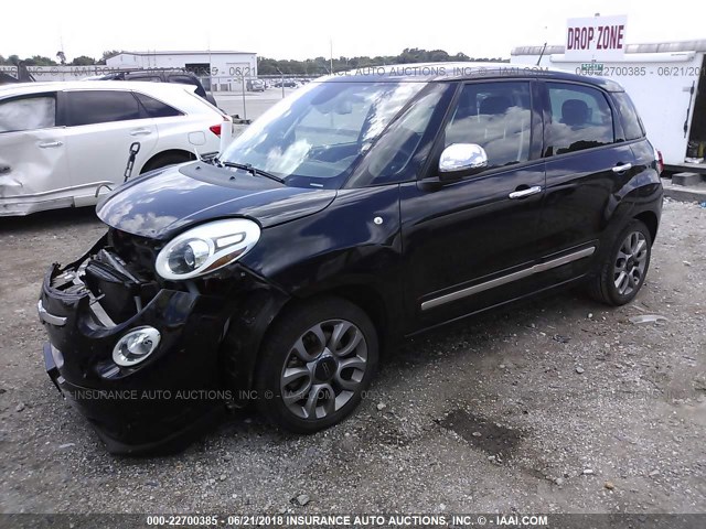 ZFBCFACHXEZ017686 - 2014 FIAT 500L LOUNGE BLACK photo 2