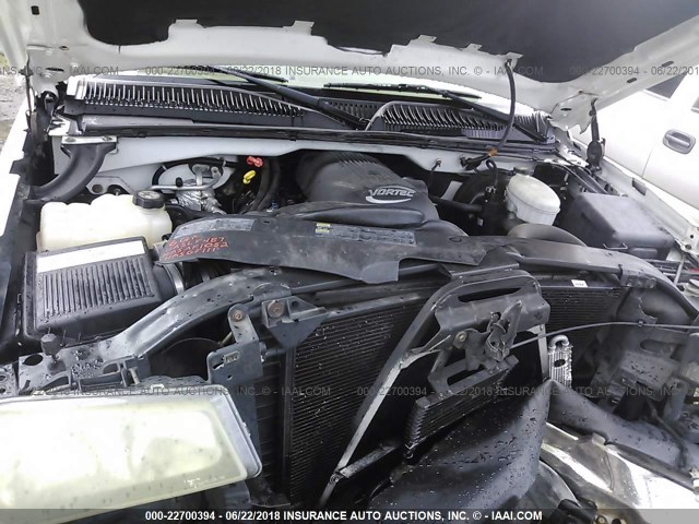 1GCEK14V63E326436 - 2003 CHEVROLET SILVERADO K1500 WHITE photo 10