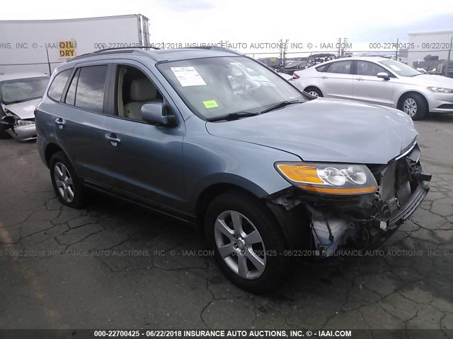 5NMSH73E29H270216 - 2009 HYUNDAI SANTA FE SE/LIMITED BLUE photo 1