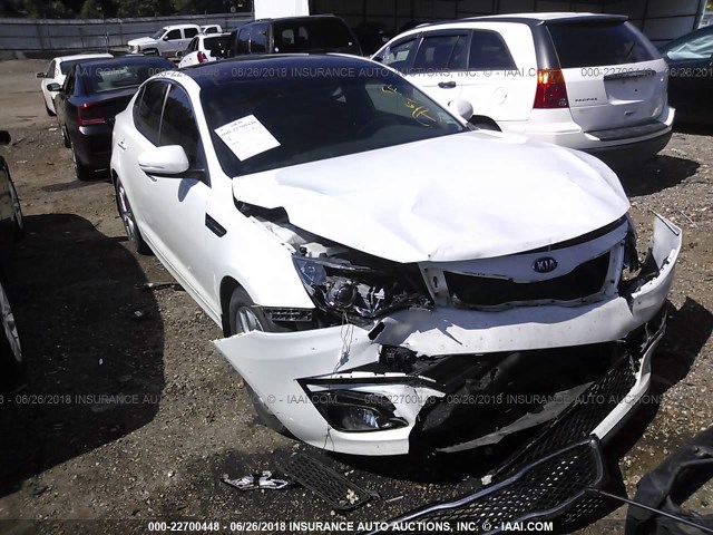 5XXGN4A70EG277515 - 2014 KIA OPTIMA EX WHITE photo 1