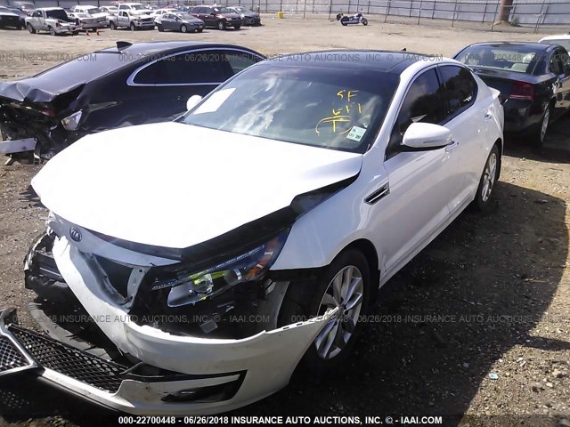 5XXGN4A70EG277515 - 2014 KIA OPTIMA EX WHITE photo 2