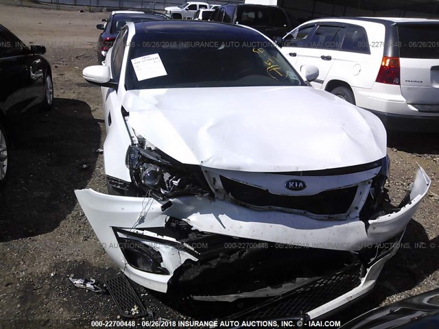 5XXGN4A70EG277515 - 2014 KIA OPTIMA EX WHITE photo 6