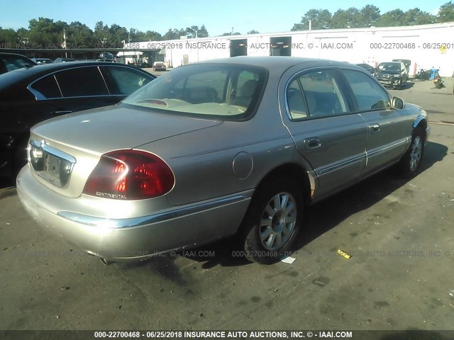 1LNHM97V01Y698394 - 2001 LINCOLN CONTINENTAL  TAN photo 4