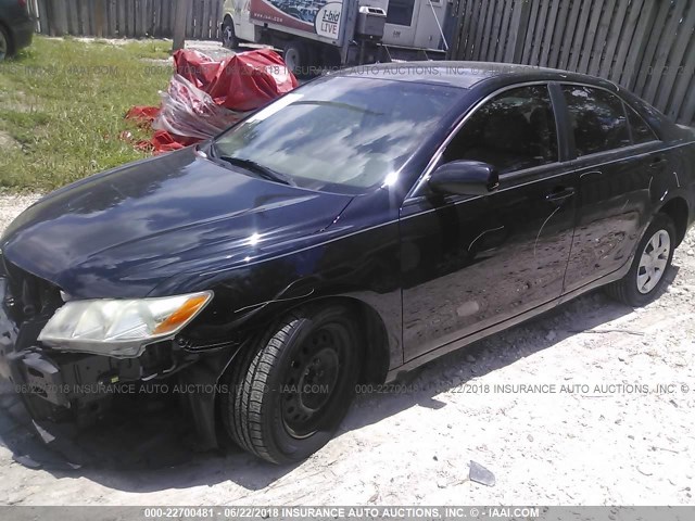 4T1BE46K78U195959 - 2008 TOYOTA CAMRY CE/LE/XLE/SE BLACK photo 2