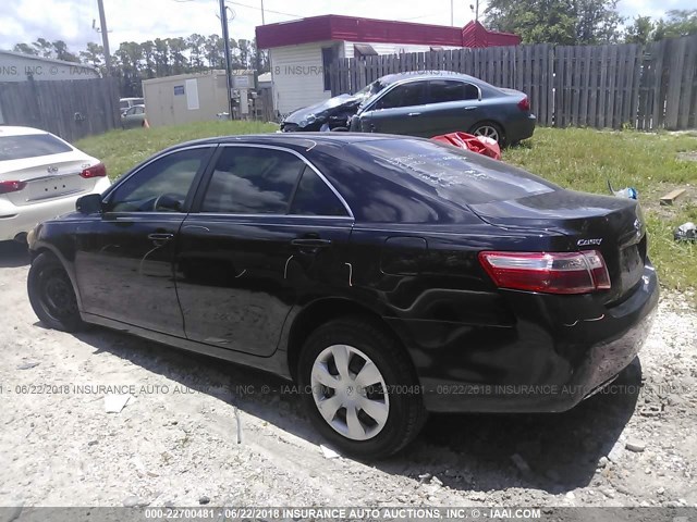 4T1BE46K78U195959 - 2008 TOYOTA CAMRY CE/LE/XLE/SE BLACK photo 3