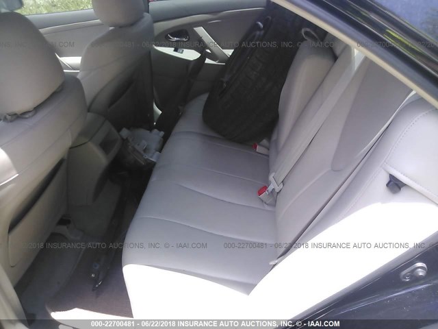 4T1BE46K78U195959 - 2008 TOYOTA CAMRY CE/LE/XLE/SE BLACK photo 8