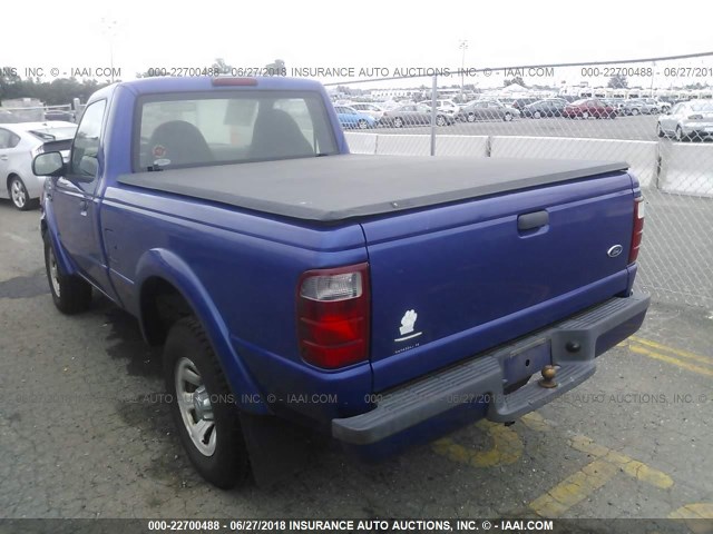 1FTYR10U43PB85361 - 2003 FORD RANGER BLUE photo 3