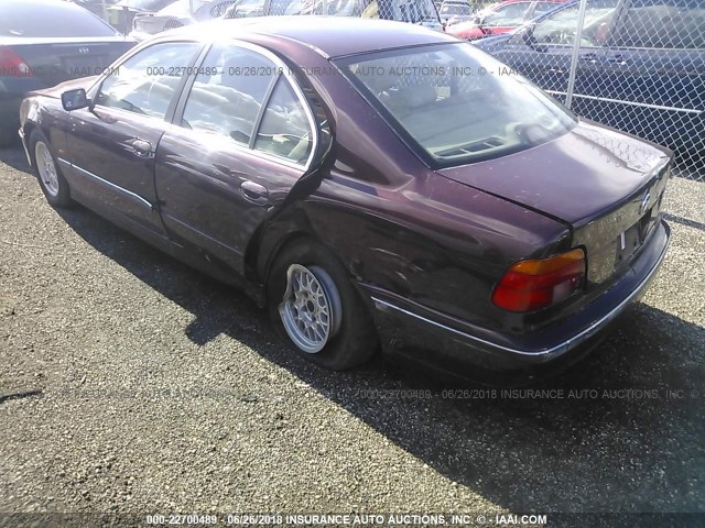 WBADD6324VBW15617 - 1997 BMW 528 I AUTOMATIC MAROON photo 3