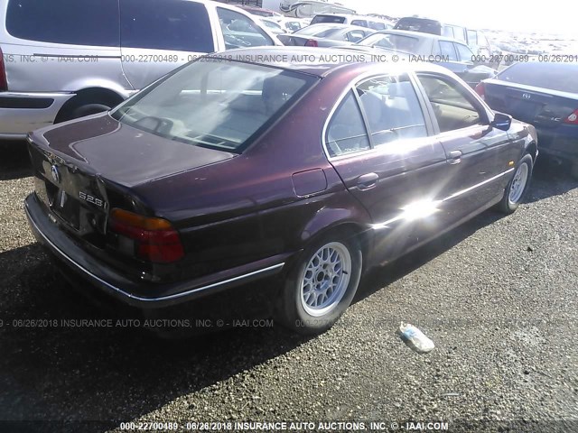 WBADD6324VBW15617 - 1997 BMW 528 I AUTOMATIC MAROON photo 4