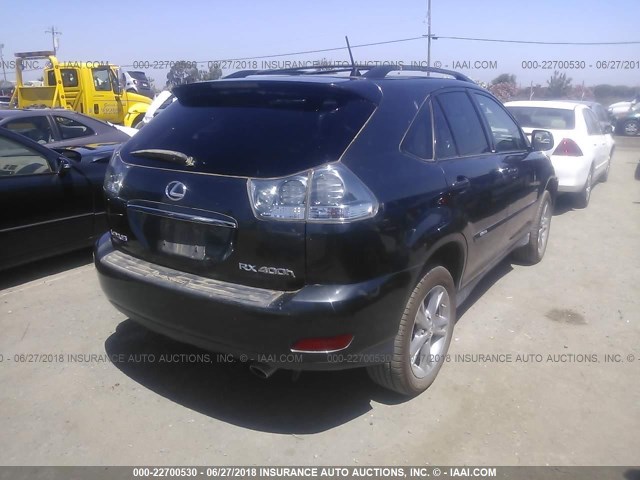 JTJHW31U472023054 - 2007 LEXUS RX 400H BLUE photo 4