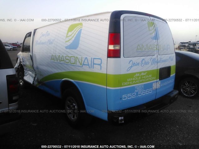 1GCSGAFX3B1170137 - 2011 CHEVROLET EXPRESS G1500  WHITE photo 3