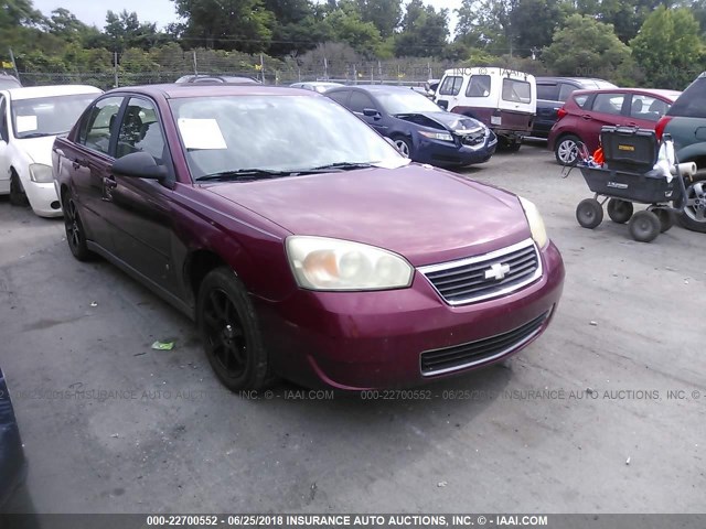 1G1ZS53806F125921 - 2006 CHEVROLET MALIBU LS RED photo 1