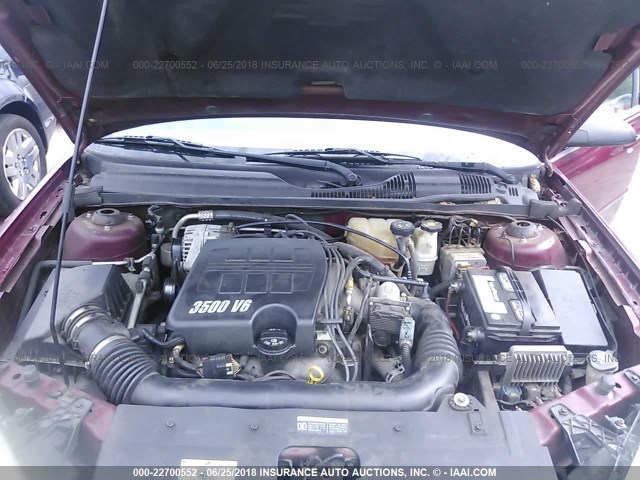1G1ZS53806F125921 - 2006 CHEVROLET MALIBU LS RED photo 10