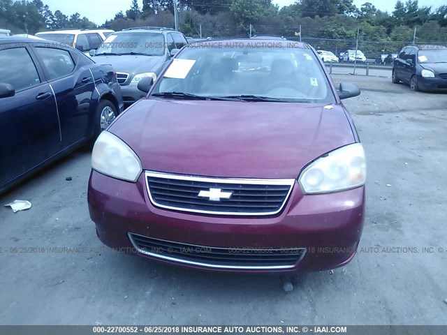 1G1ZS53806F125921 - 2006 CHEVROLET MALIBU LS RED photo 6