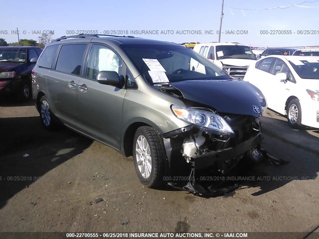 5TDDK3DCXDS055477 - 2013 TOYOTA SIENNA XLE/LIMITED GRAY photo 1