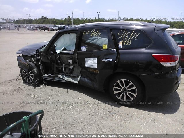 5N1AR2MN9FC668636 - 2015 NISSAN PATHFINDER S/SV/SL/PLATINUM BLACK photo 6