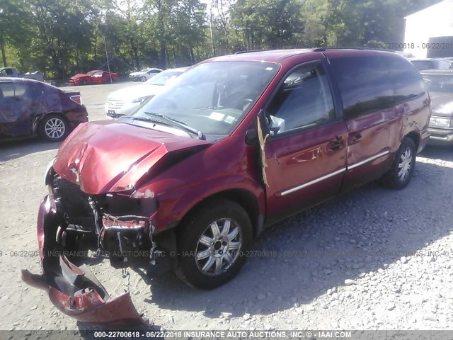 2A4GP54L67R259436 - 2007 CHRYSLER TOWN & COUNTRY TOURING RED photo 2