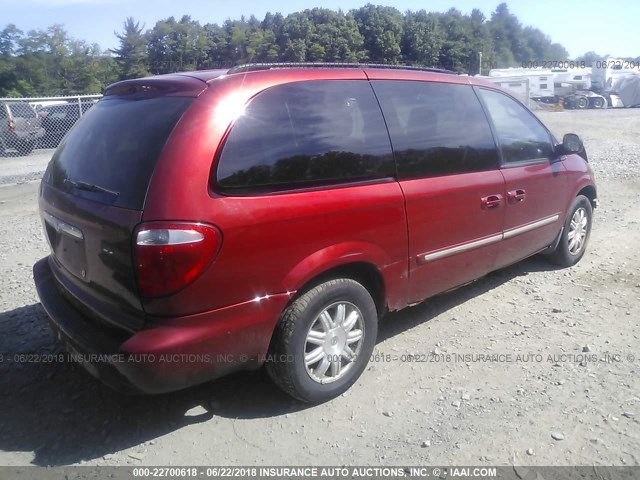 2A4GP54L67R259436 - 2007 CHRYSLER TOWN & COUNTRY TOURING RED photo 4