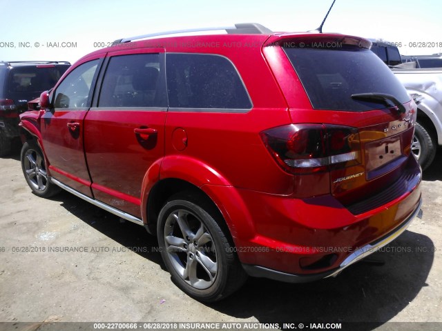 3C4PDCGG8GT235332 - 2016 DODGE JOURNEY CROSSROAD RED photo 3