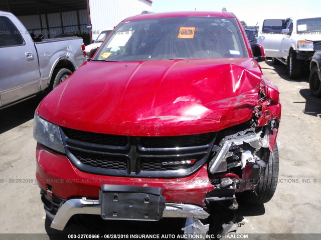 3C4PDCGG8GT235332 - 2016 DODGE JOURNEY CROSSROAD RED photo 6