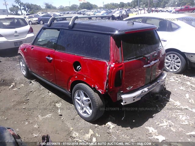 WMWML3C55ATX52047 - 2010 MINI COOPER CLUBMAN RED photo 3