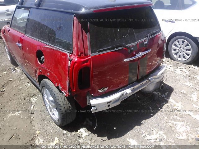 WMWML3C55ATX52047 - 2010 MINI COOPER CLUBMAN RED photo 6