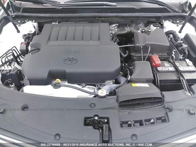 4T1BK1EB9JU283023 - 2018 TOYOTA AVALON XLE PLUS/PREMIUM/TOUR/LTD WHITE photo 10