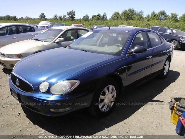 2G4WC562351219484 - 2005 BUICK LACROSSE CX BLUE photo 2